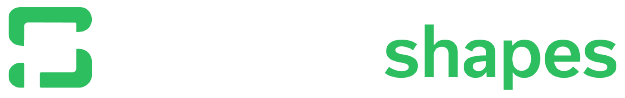 Polymershapes Logo White with Color Green